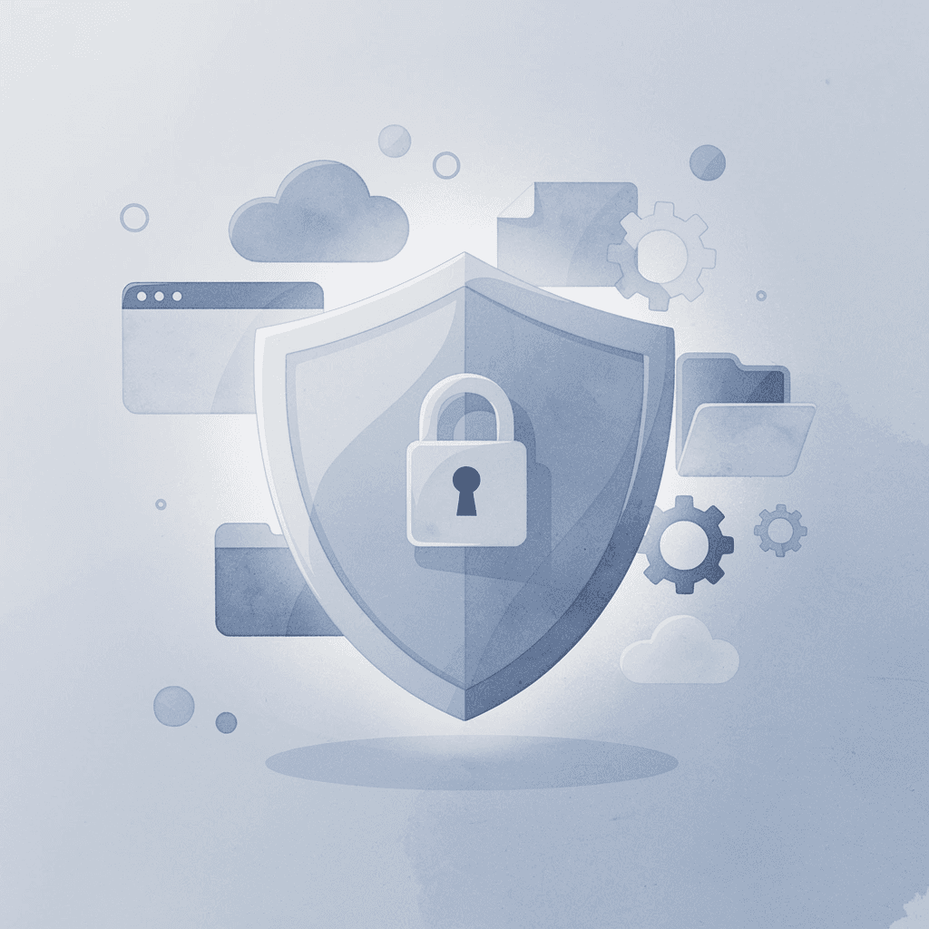 Shield protecting an organization from AI governance risks