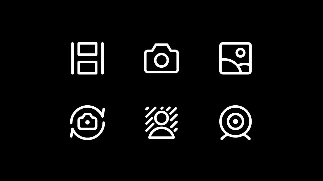 Core Line Photo and Video Icon Set