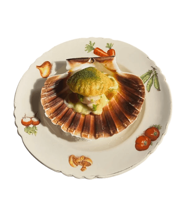 Madeline Scallop Dish from Delicatessen Place in Paris.