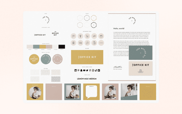 Example of a social media brand kit