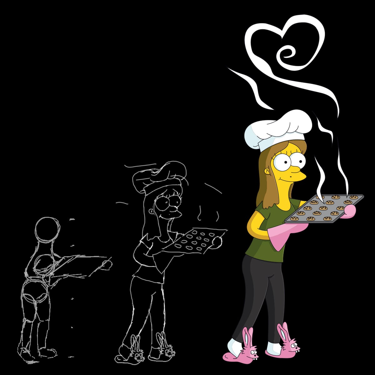 Illustration vectorielle me représentant dans le style des Simpsons