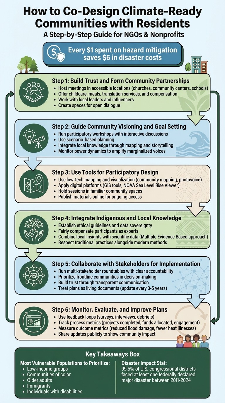 6-Step Process for Co-Designing Climate-Ready Communities with Residents