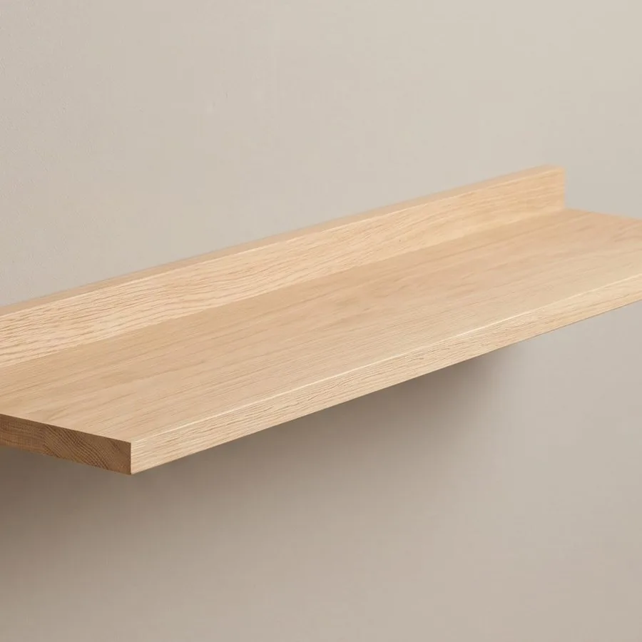 Ledge wall shelf, close-up