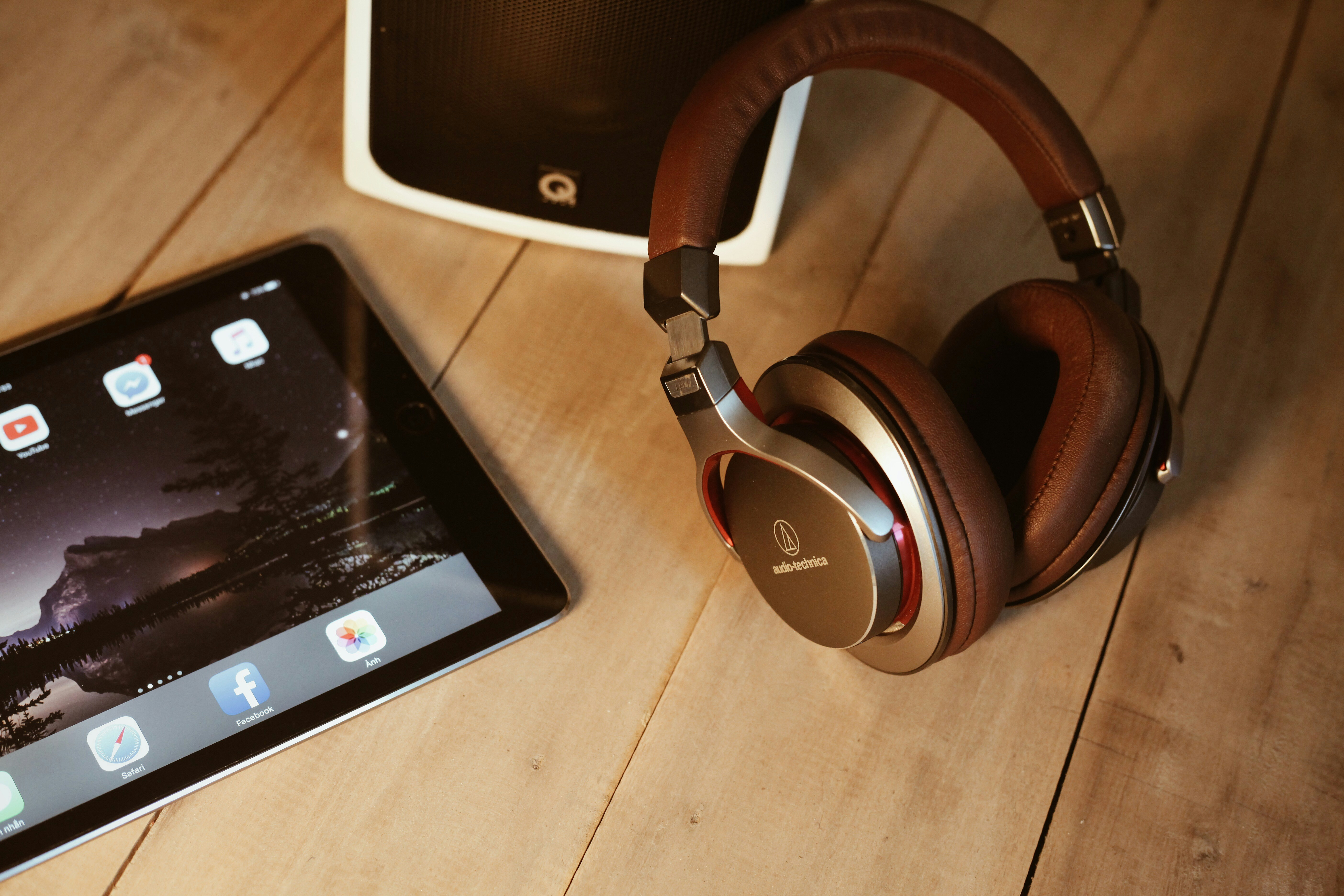 ipad with headphones - ai acapella extractor