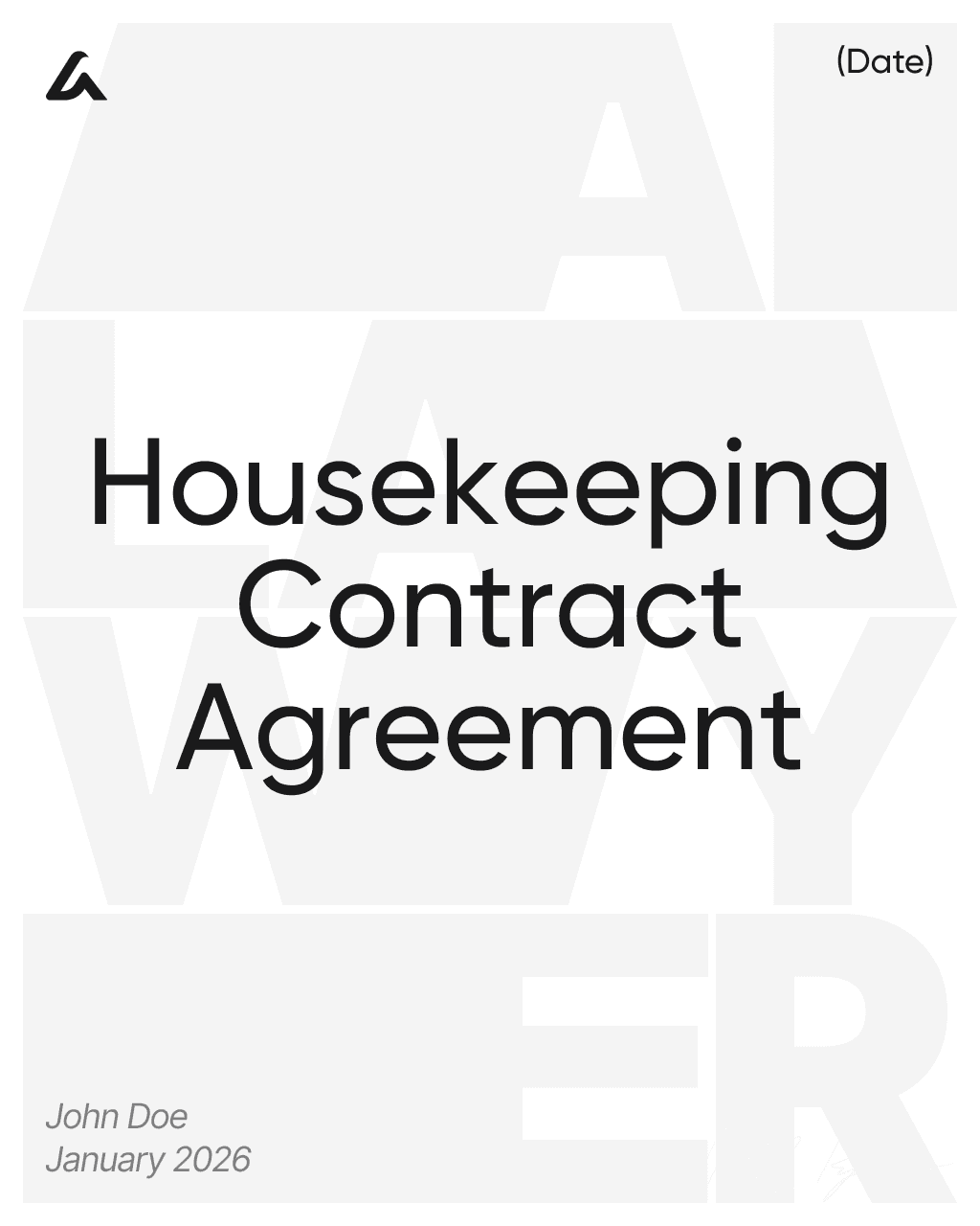 Housekeeping Contract Agreement
