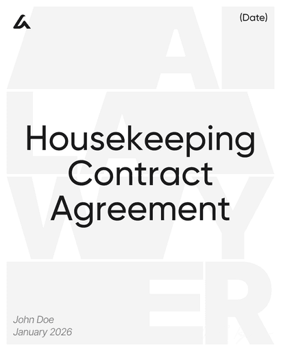 Housekeeping Contract Agreement
