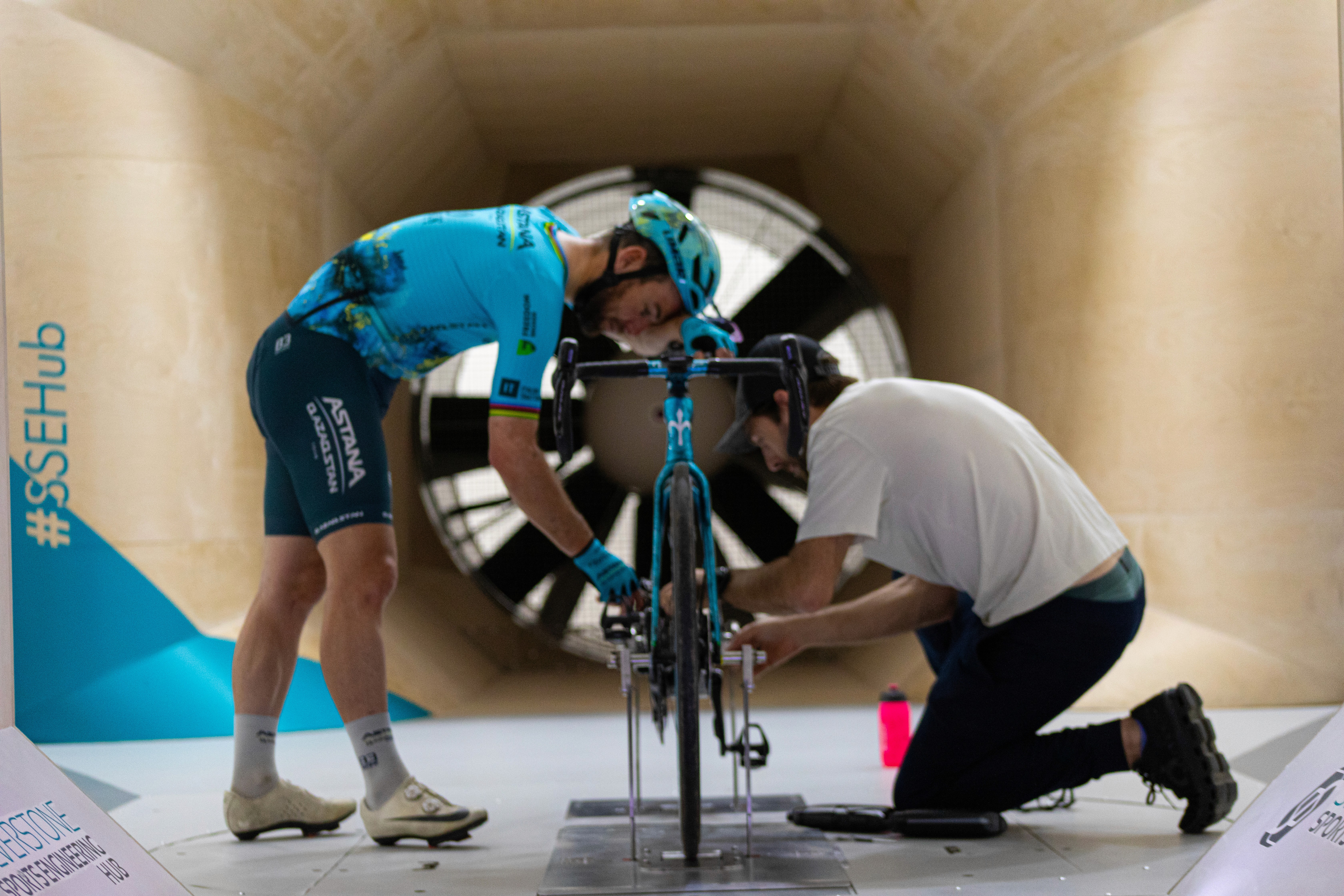 Cyclist riding a time-trial bike placeholder image
