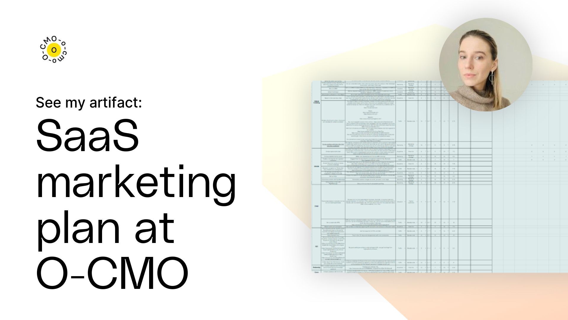 SaaS marketing plan at O-CMO Artifact