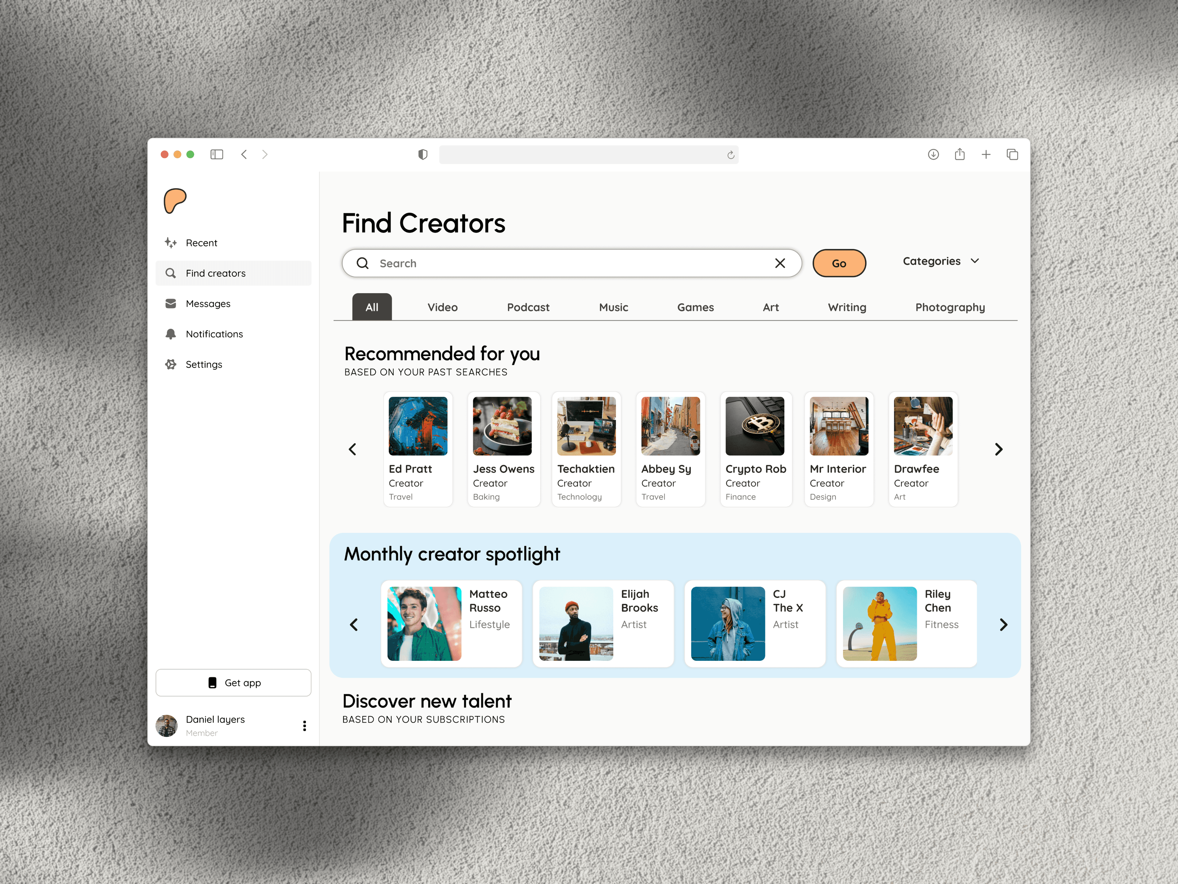 A mockup with 3 screens from jop portal app