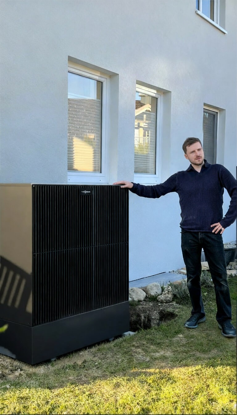 Kunde mit Wärmepumpe