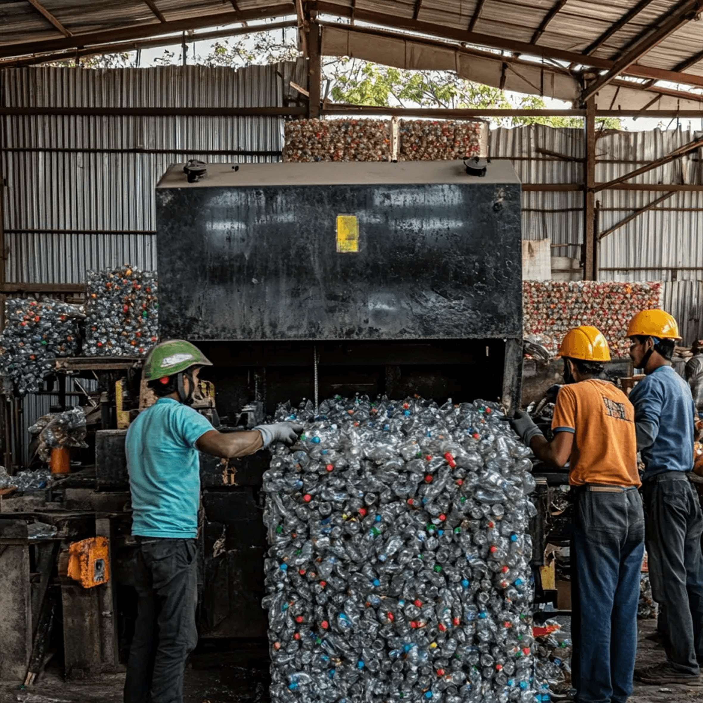 Woman in red outfit poses by a red telephone booth.