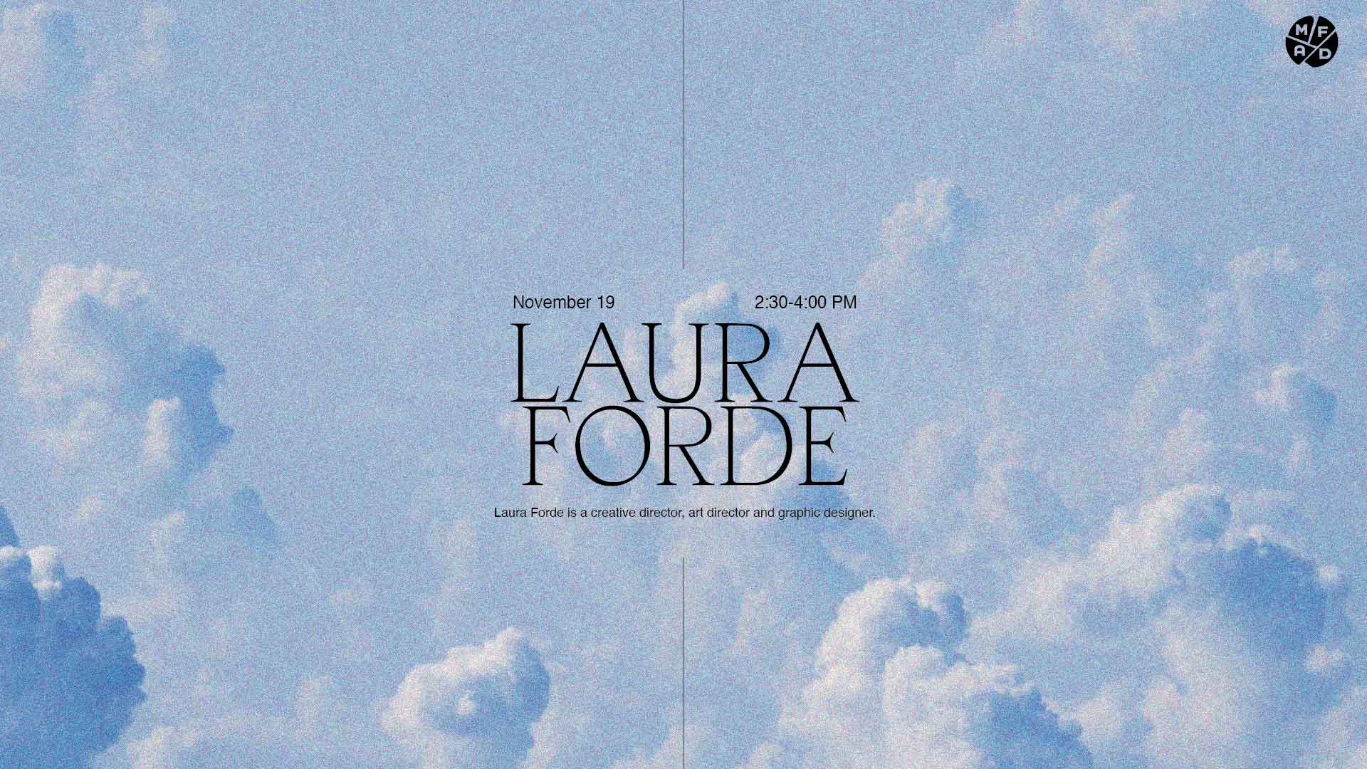 laura forde guest lecture poster