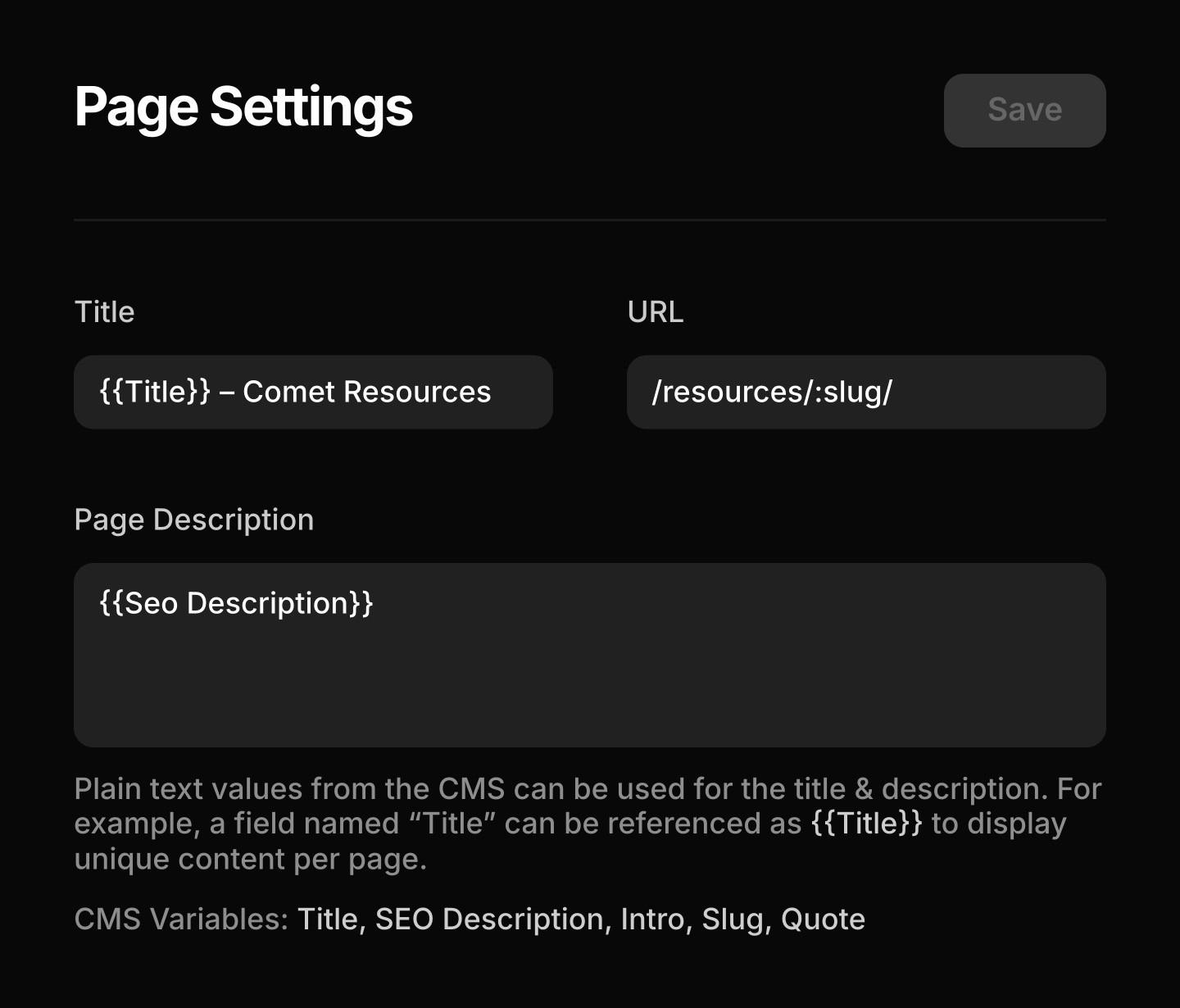 Automatic SEO in Framer