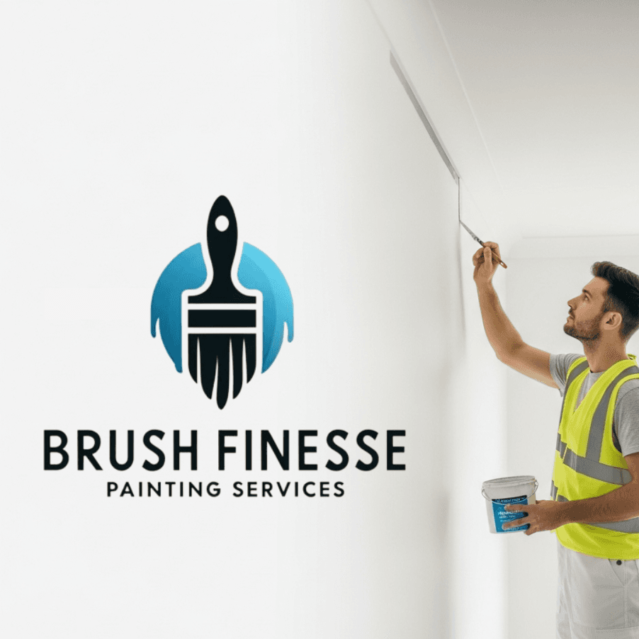 Hero Image with Logo and Painter