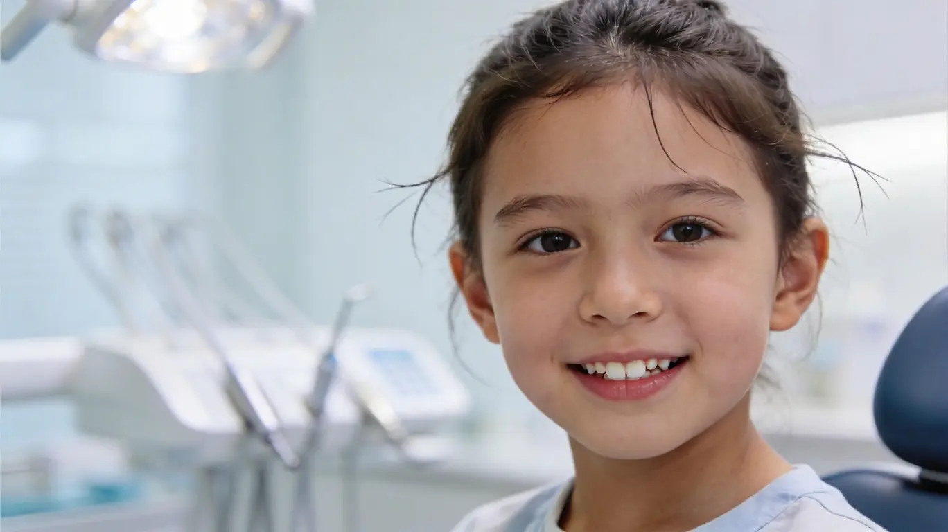 Fiatal páciens fogászati rendelőben kivizsgálás előtt