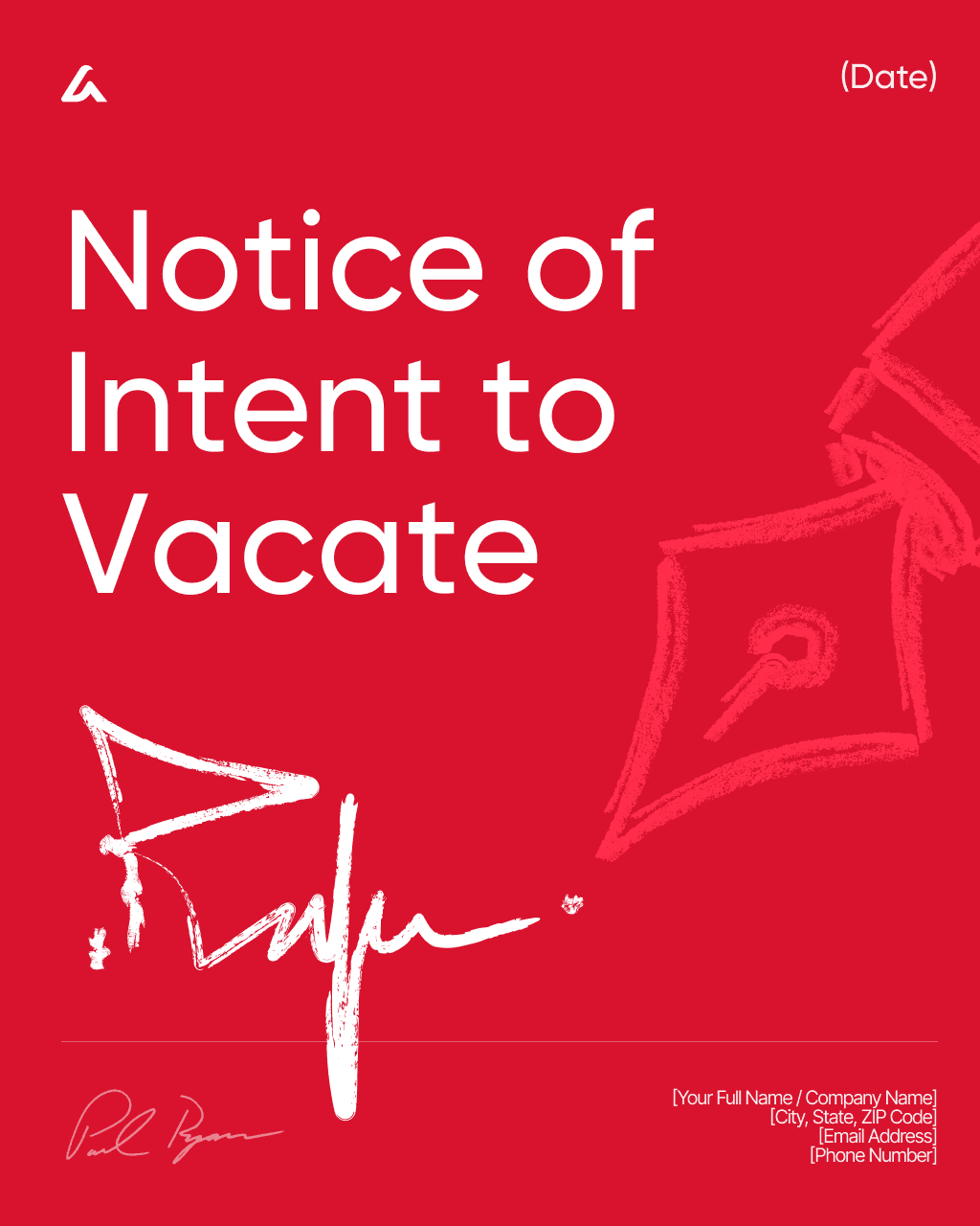 Notice of Intent to Vacate