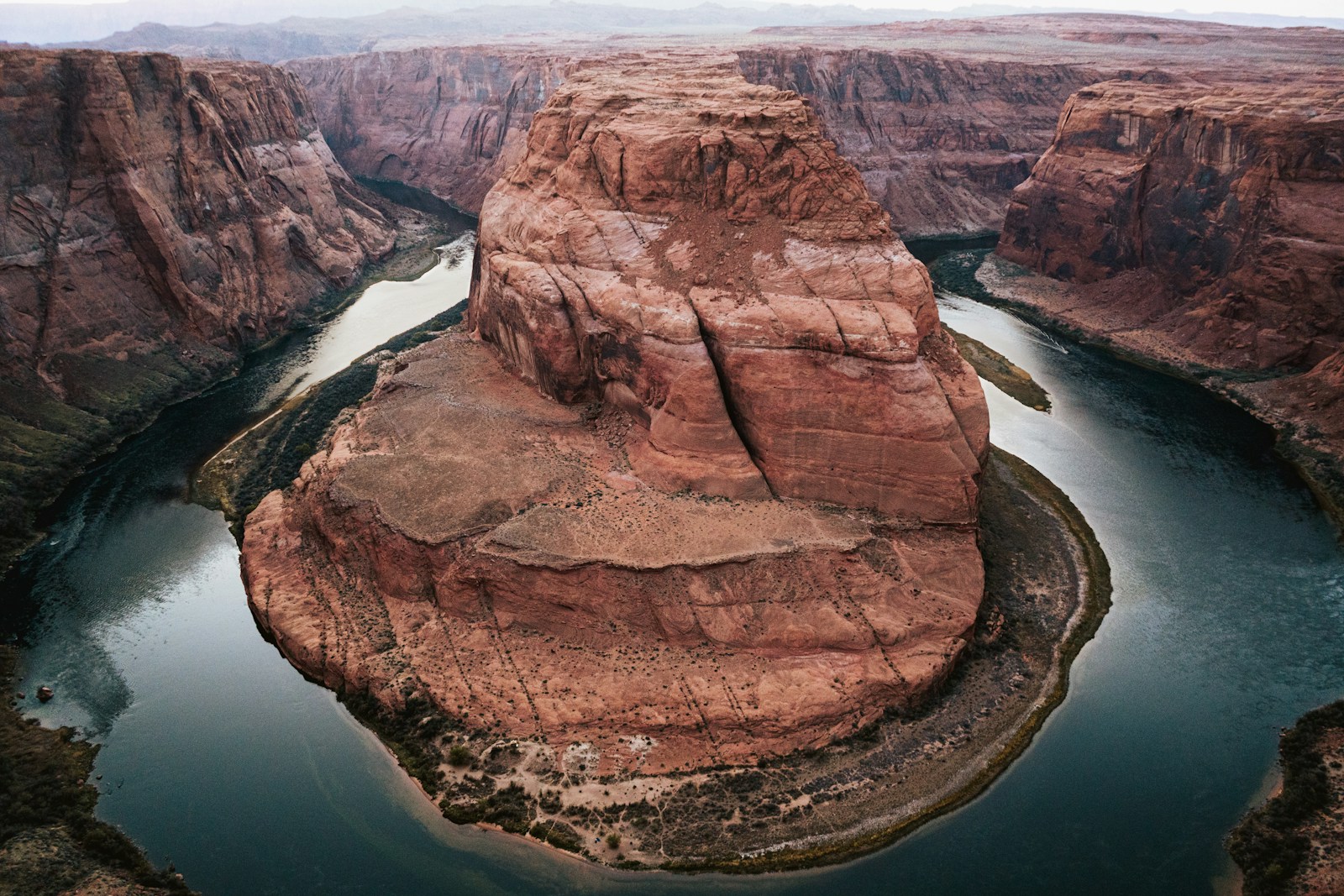 The Colorado River wrapping the bend.