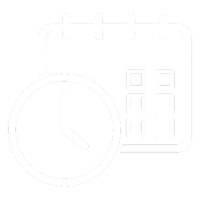 Calendar and clock icon, scheduling and time management