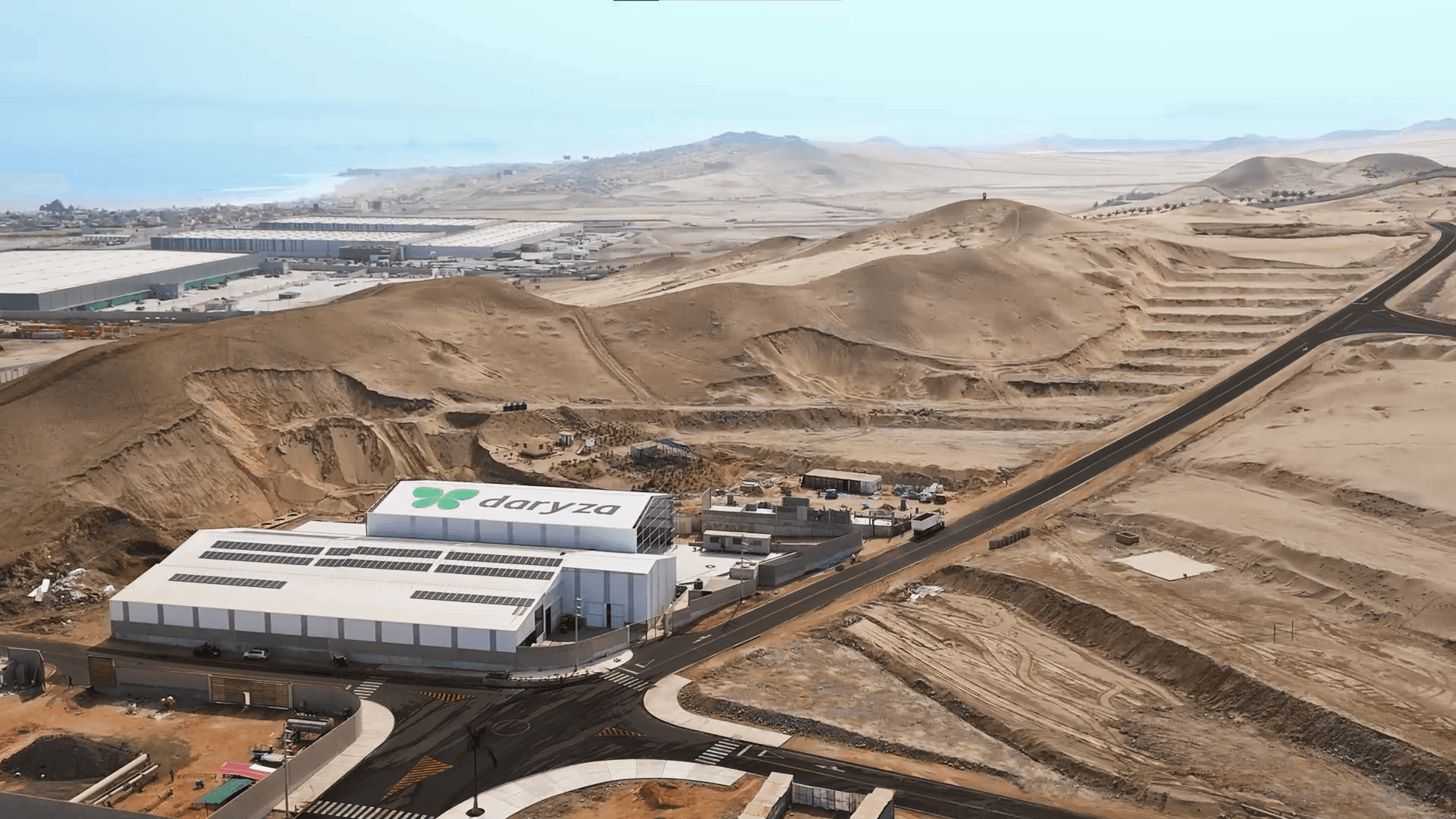 vista aérea del condominio y sus lotes