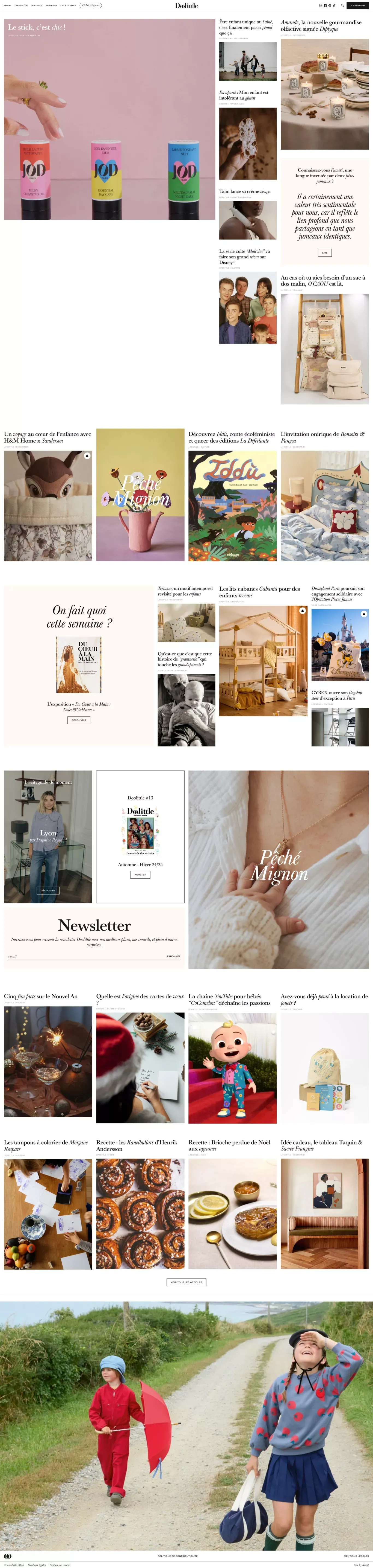 Doolittle blog page screenshot showcasing Magazine and News design