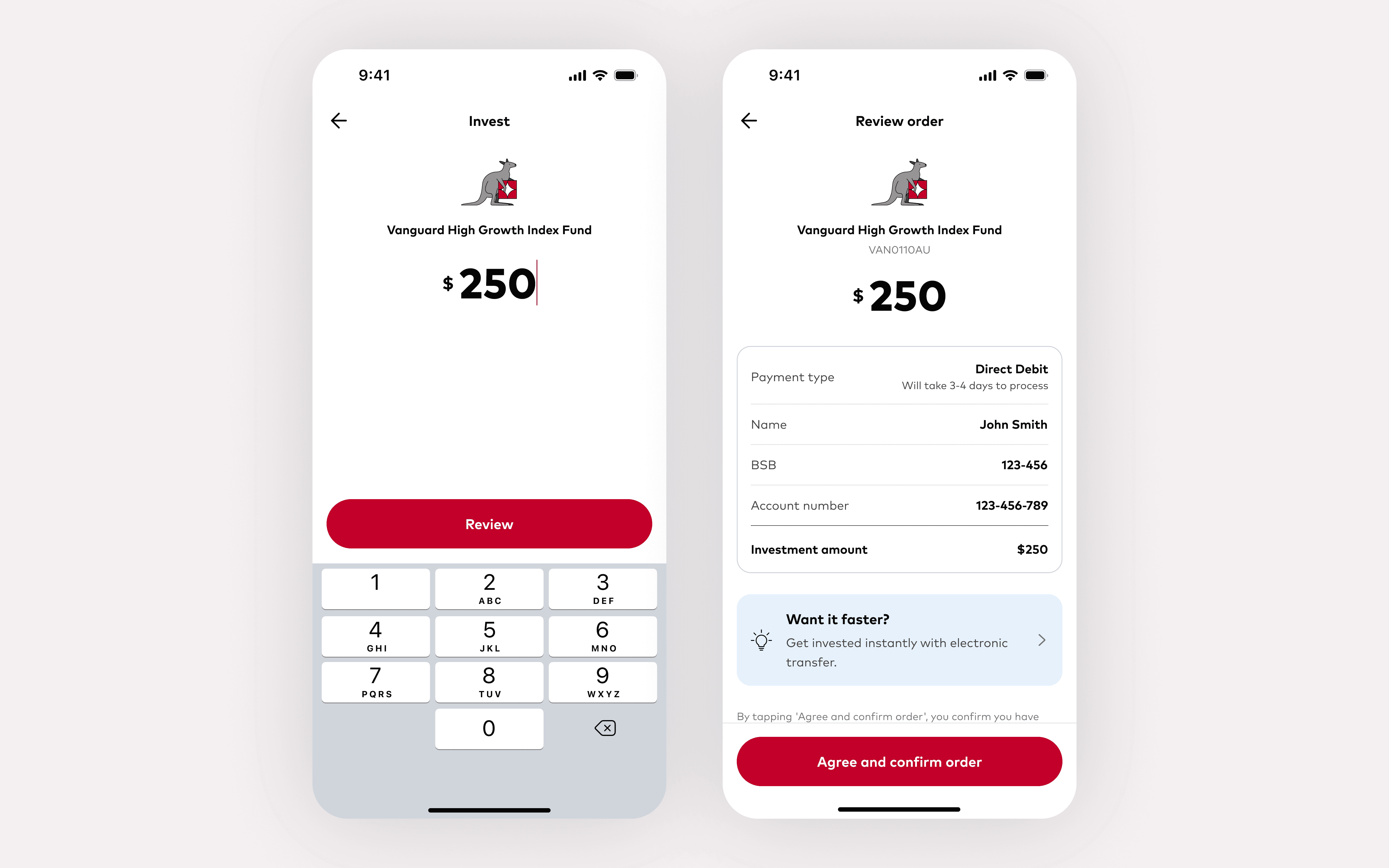 Redesigned screens for kids one off investment
