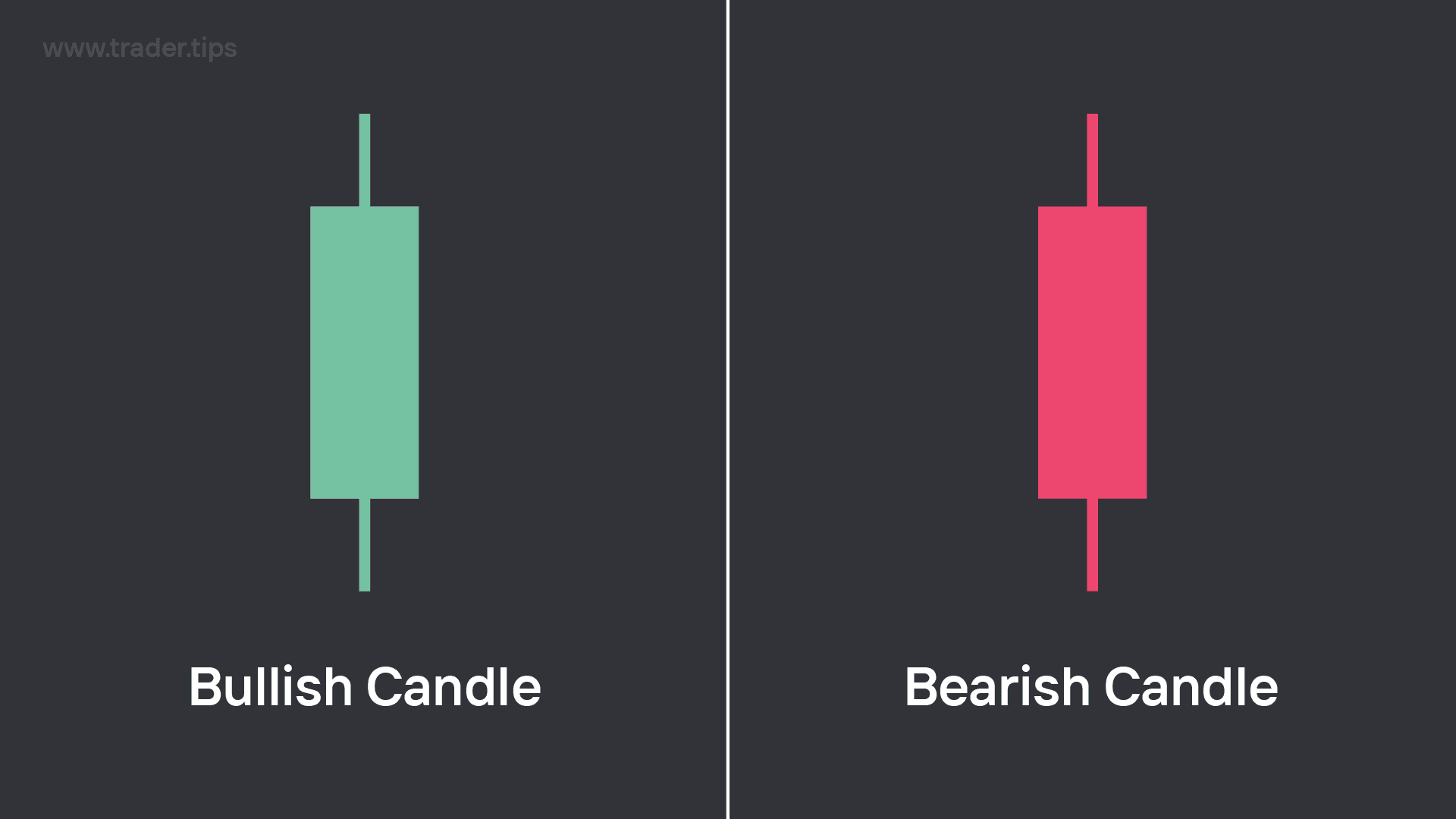 Bullish Candlestick and a Bearish Candlestick in trading.