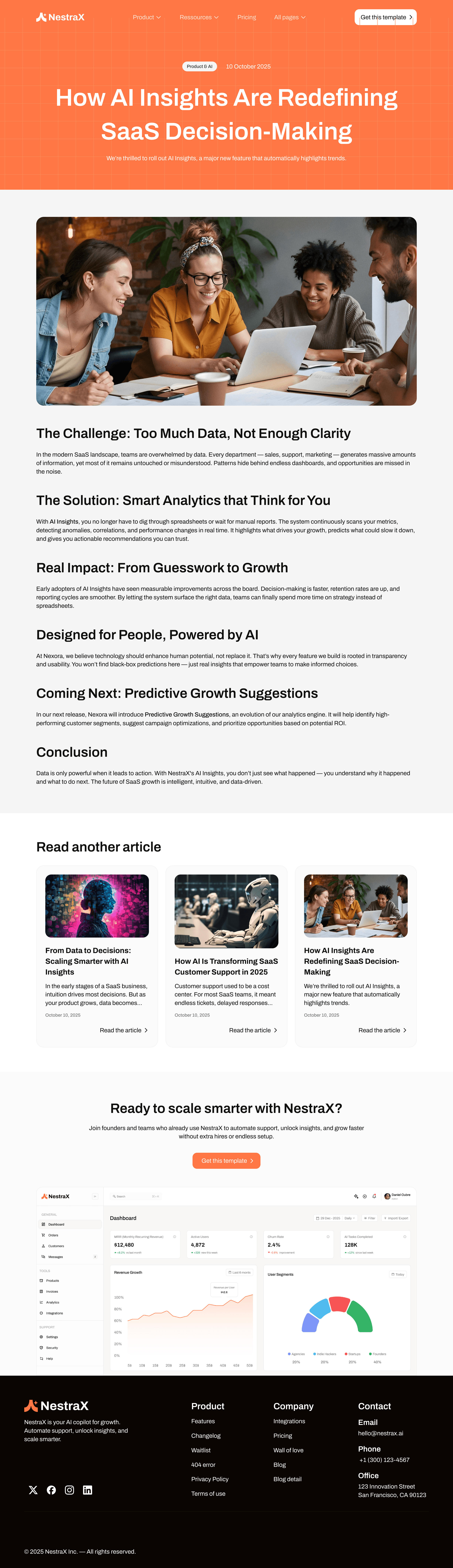 Blog details page