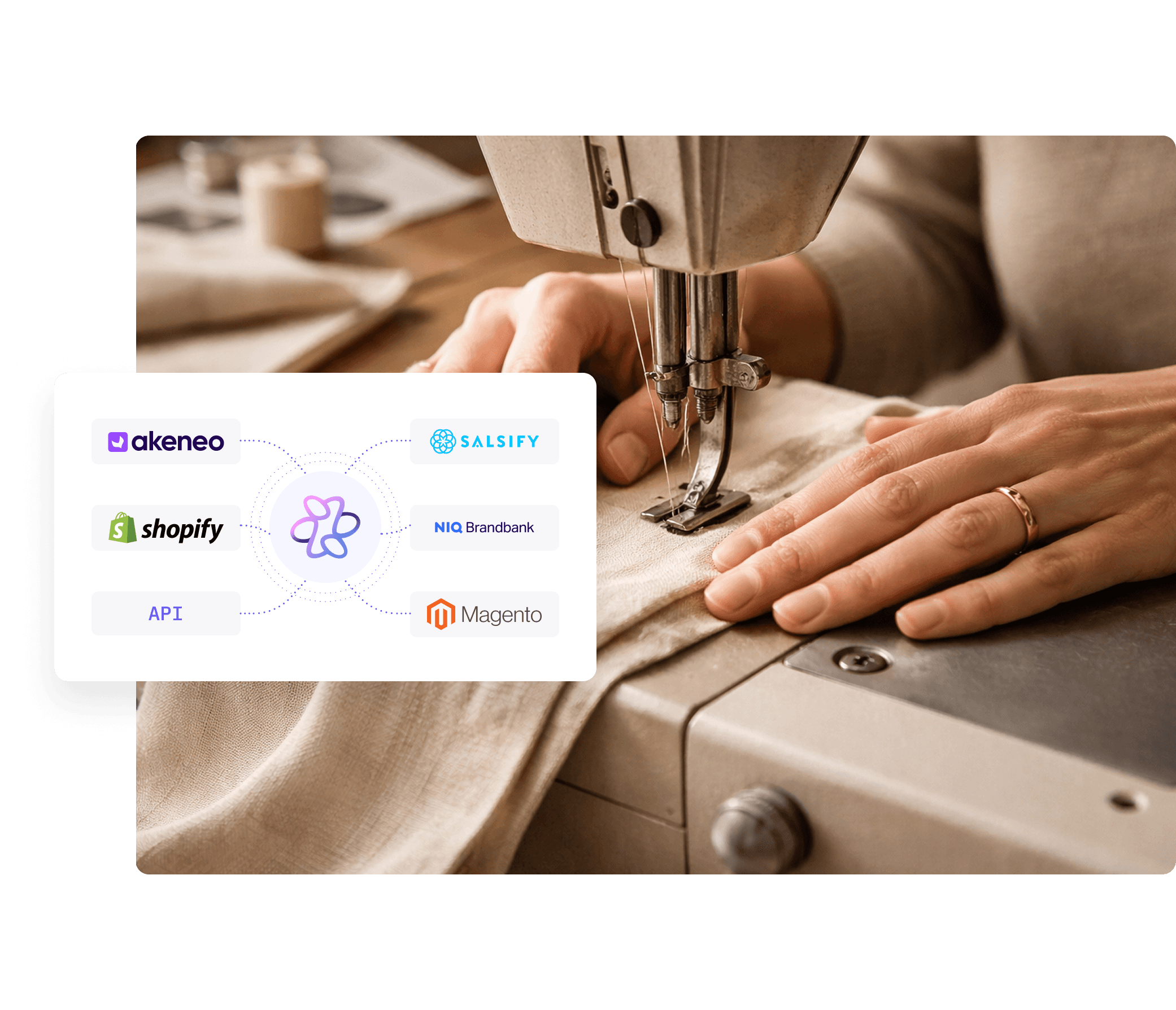 A row of stylish black and beige handbags and high heels are elegantly displayed on white pedestals in a modern retail store, emphasizing luxury fashion and accessories.