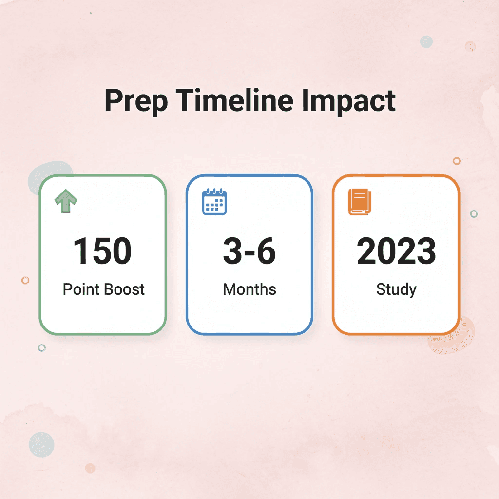 Statistics showing SAT prep timeline benefits
