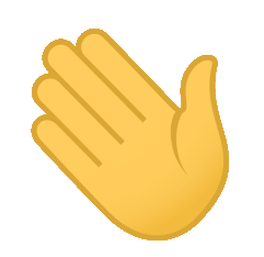 Waving Hand Hi Sticker