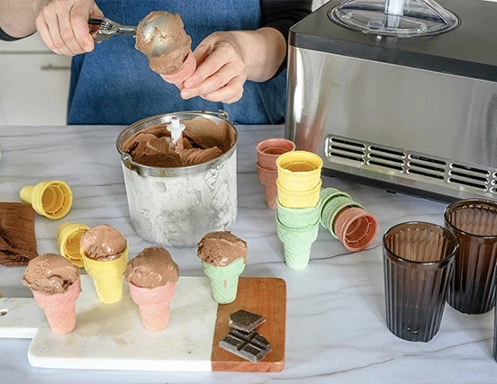 Préparer glace à la sorbetière