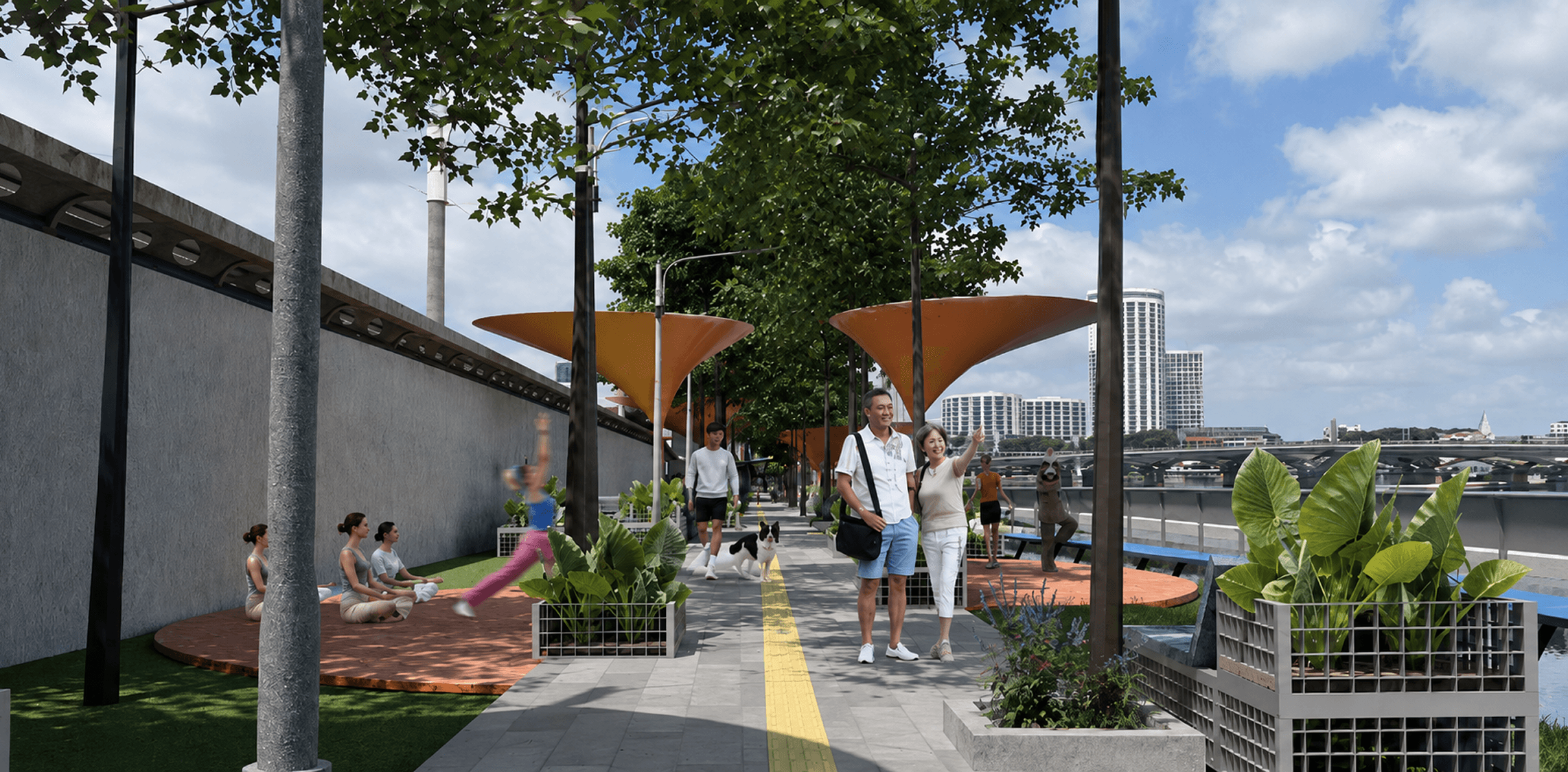 LOKA+ public terrace proposal beside Jakarta’s river edge