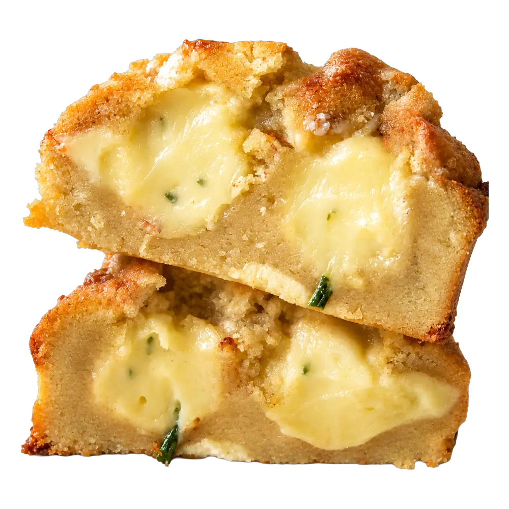 Cookie bio chocolat blanc et citron coupé en deux, cœur crémeux au citron | Cookie bio chocolat blanc citron