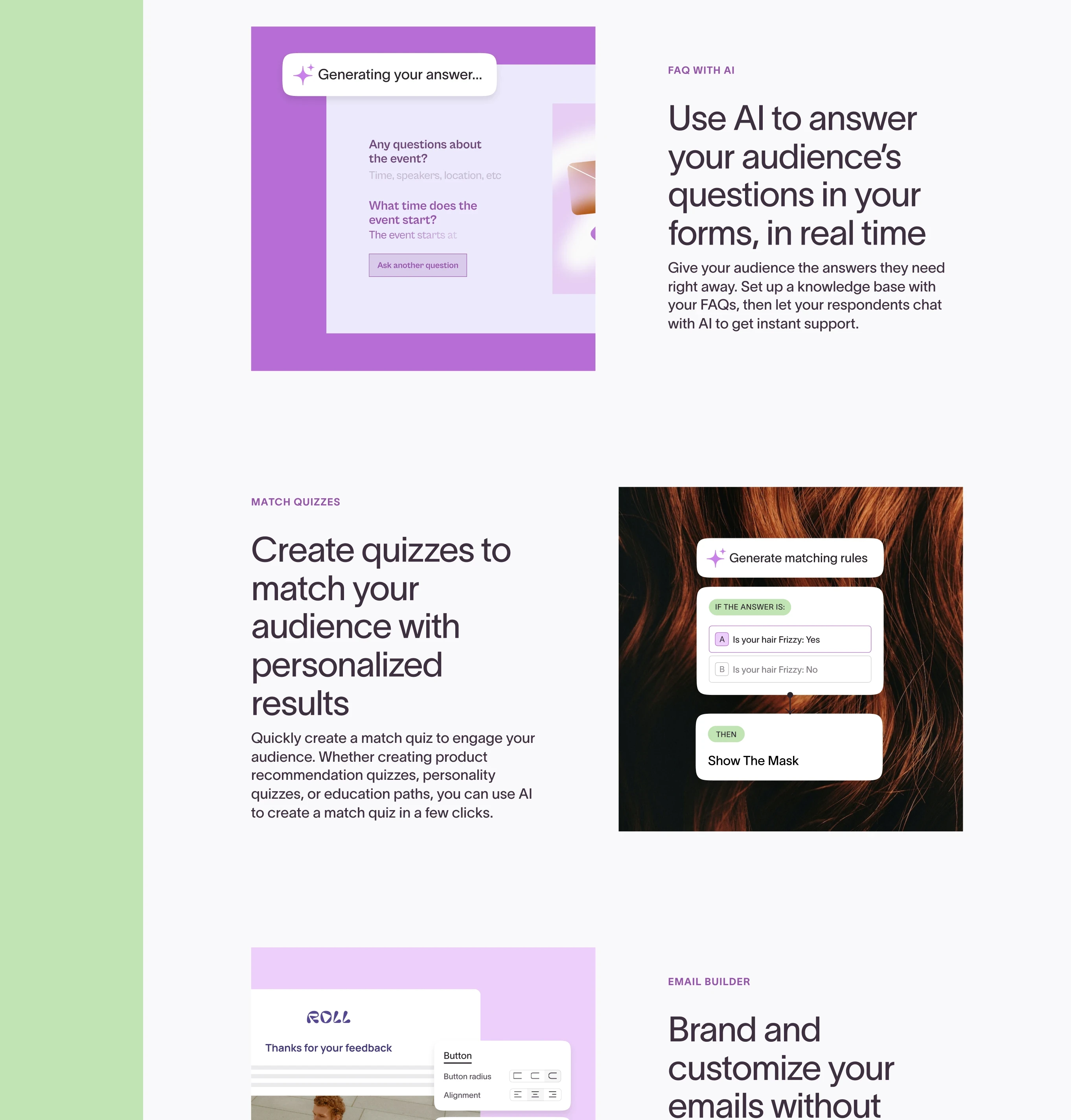 Typeform template design