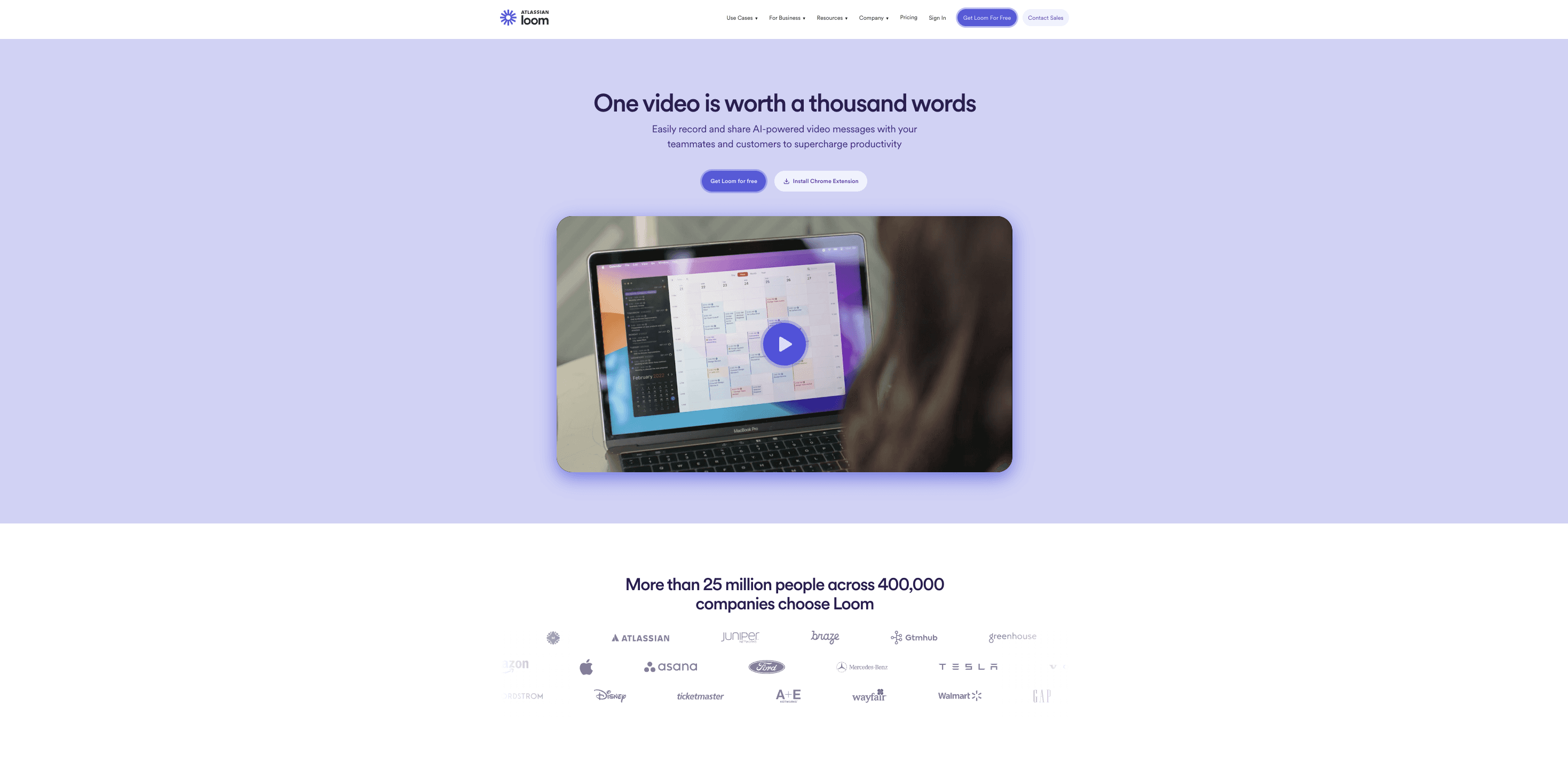 Loom landing page