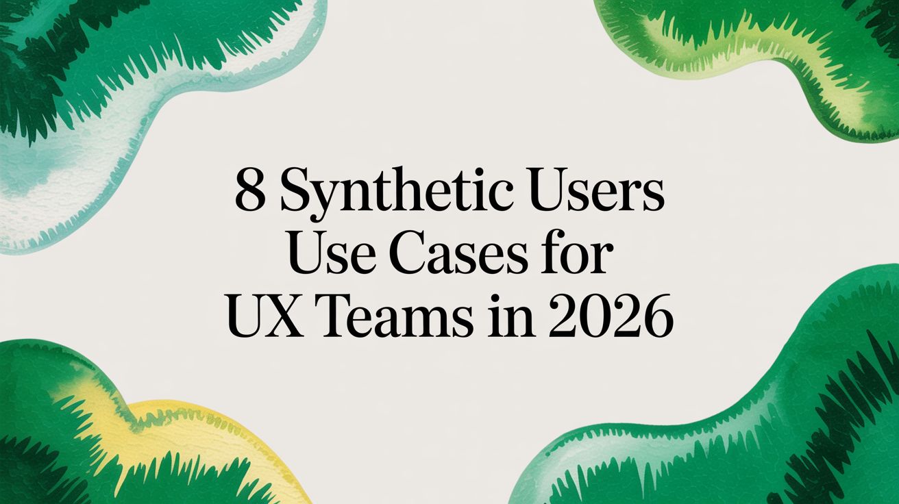 8 Synthetic Users Use Cases for UX Teams in 2026