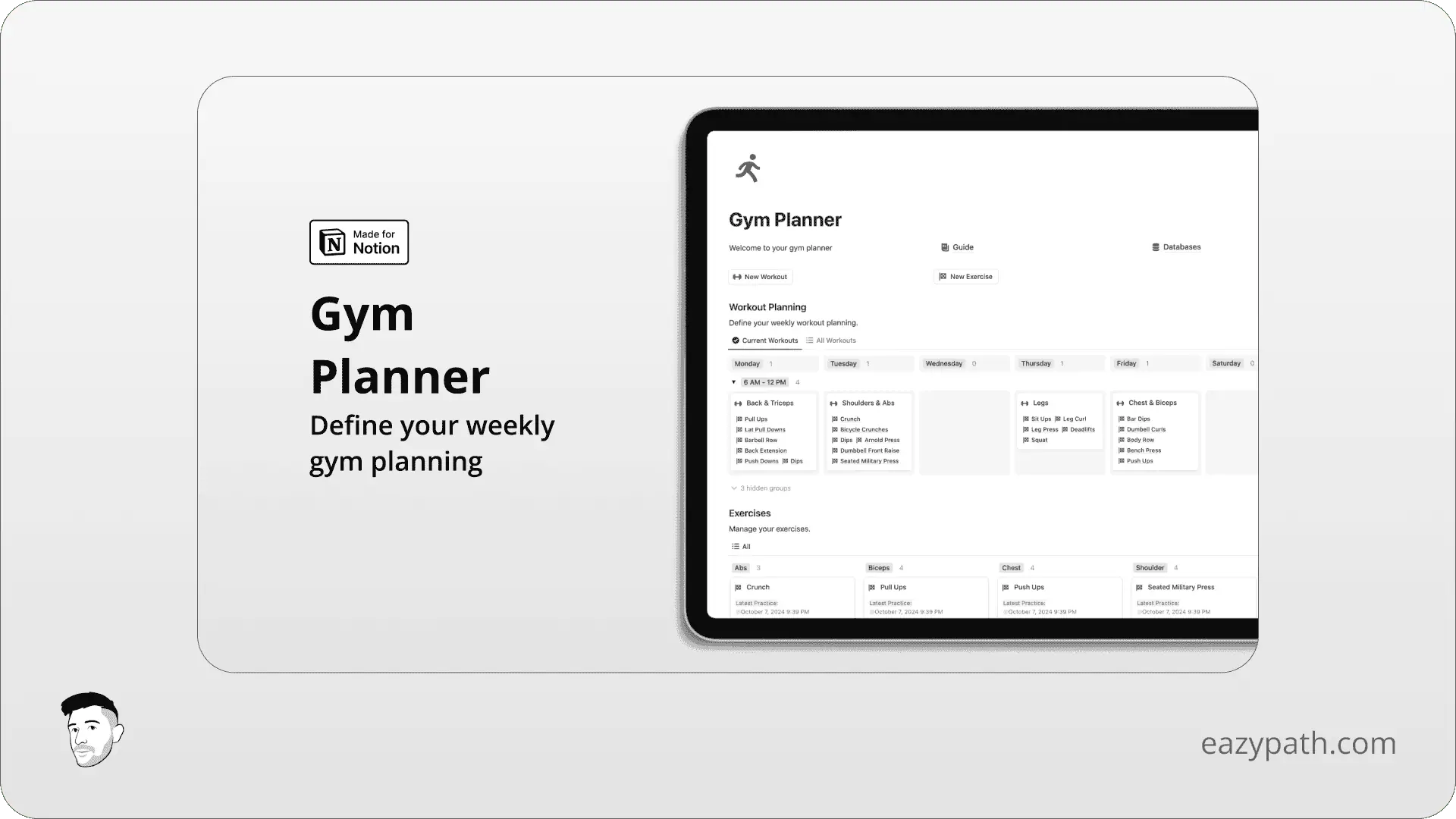Free Notion Gym Planner