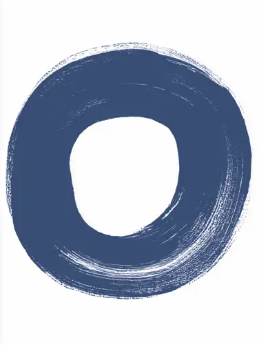 Blue smiling face illustration