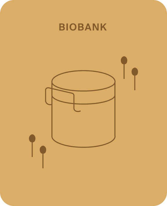 Sperm surrounding a cryopreservation tank, representing the Fellow biobank 