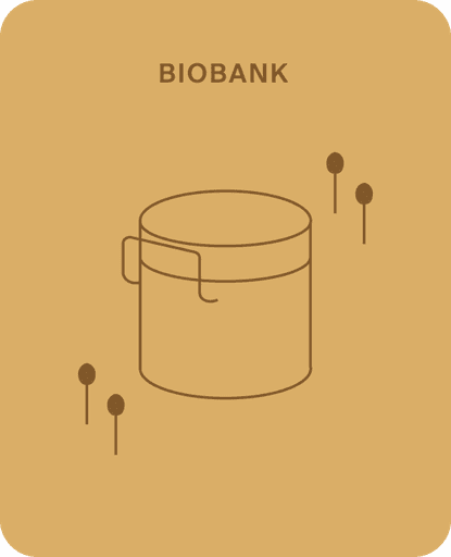Sperm surrounding a cryopreservation tank, representing the Fellow biobank