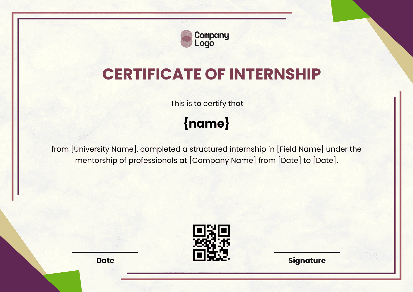 Wauld - Professional and attractive green recognition badge template