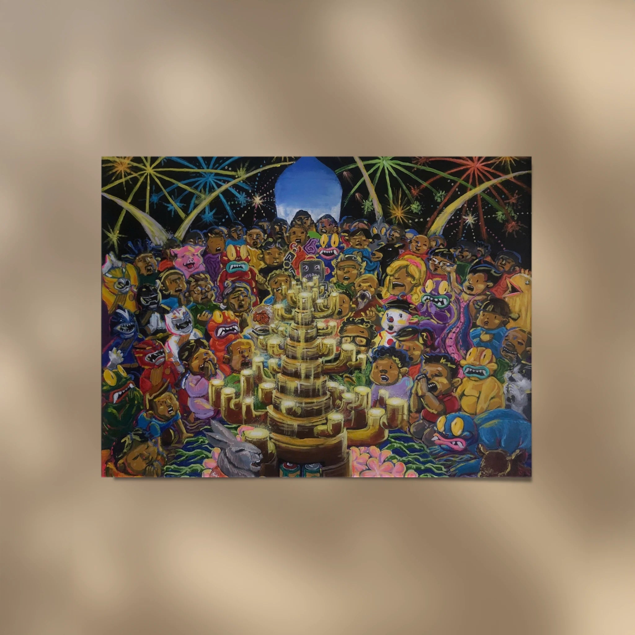 premium art poster and canvas prints, with originals available, from QART , of the artwork " Manifest! Please Wait a Moment "