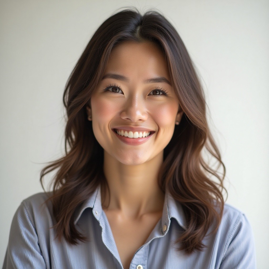 Testimonial photo of smiing asian woman