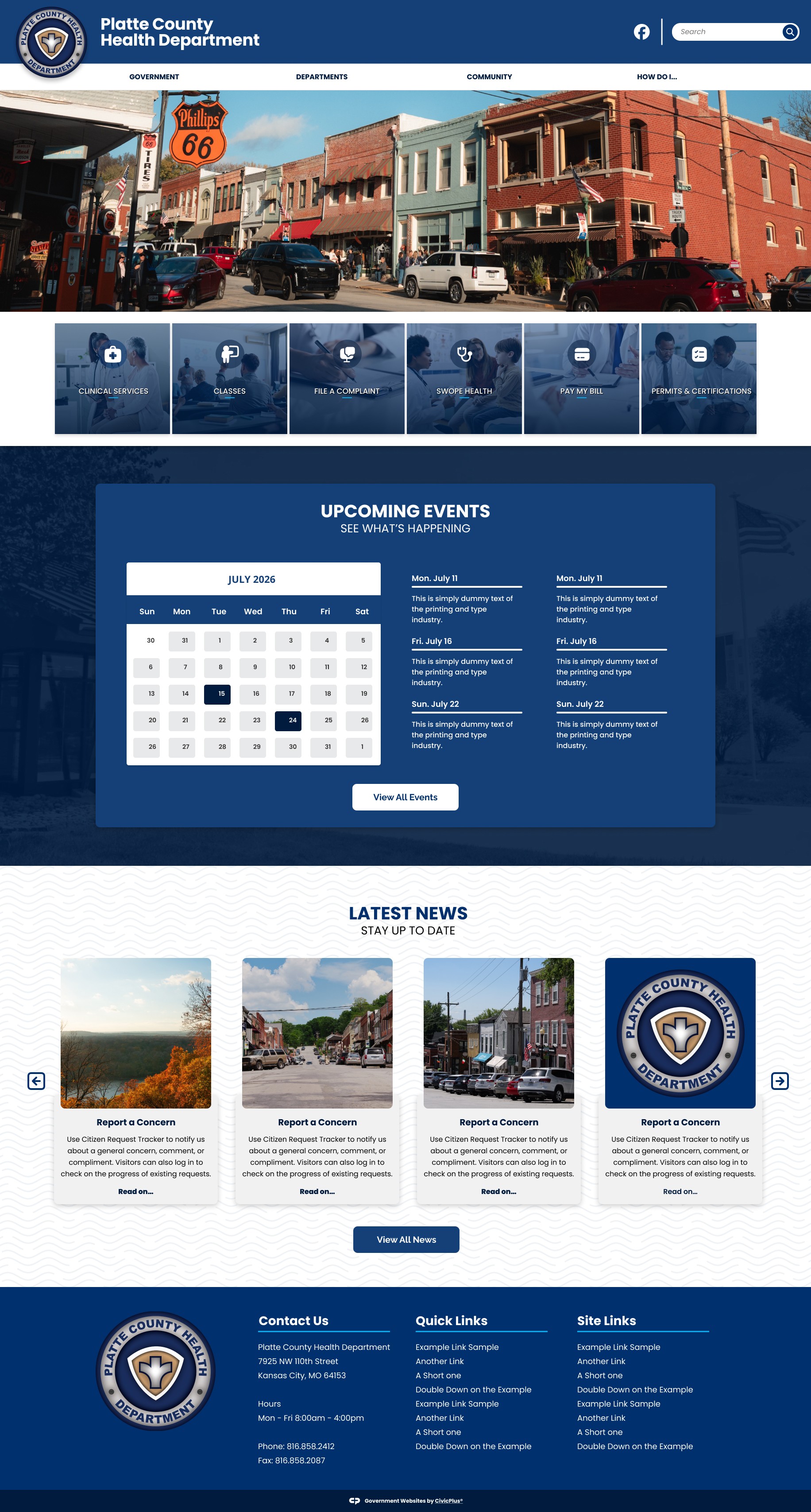 Platte County, MO Health Department - Old Design
