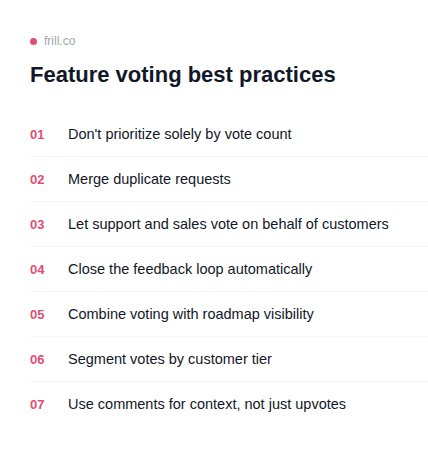 feature voting best practices