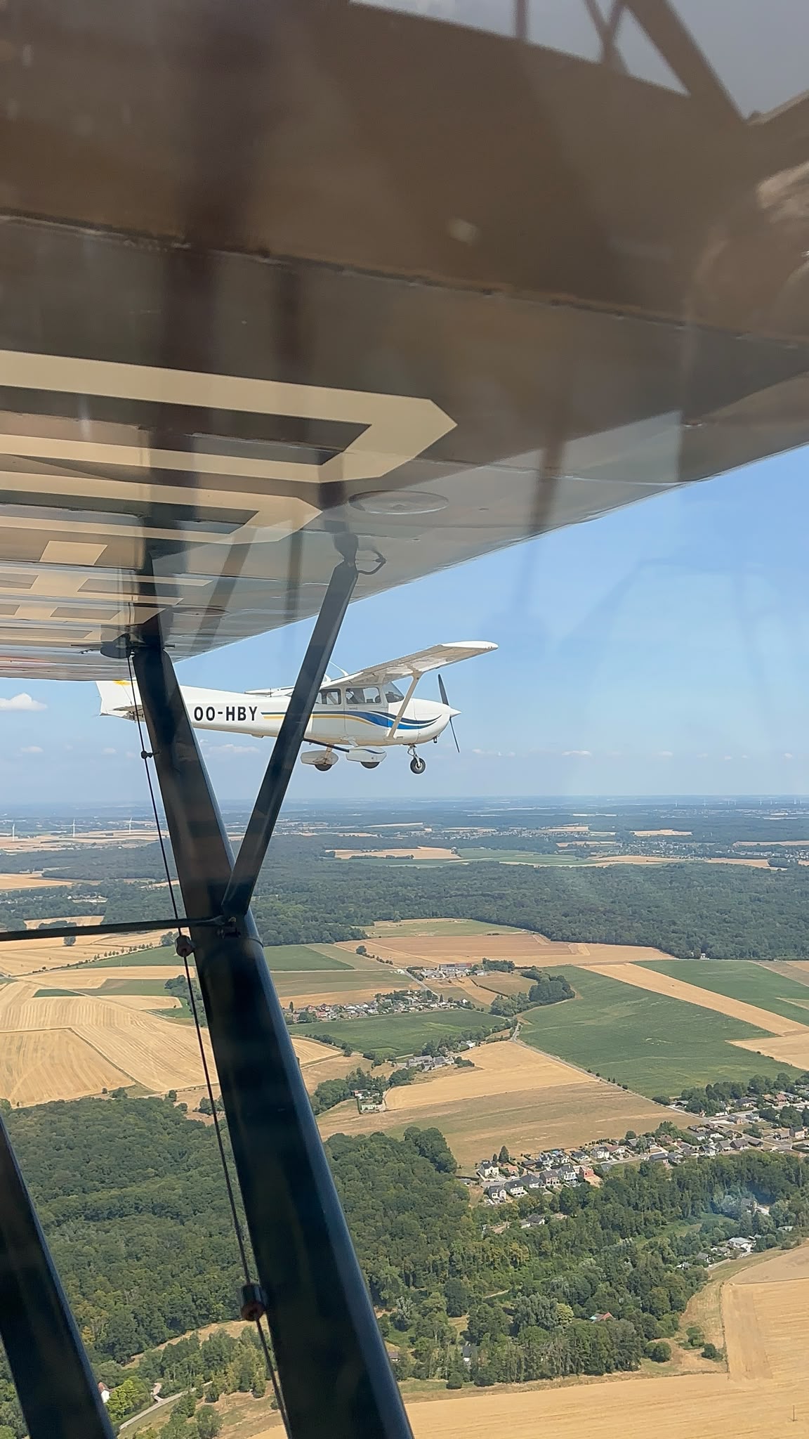 General aviation aircraft flying in clear sky