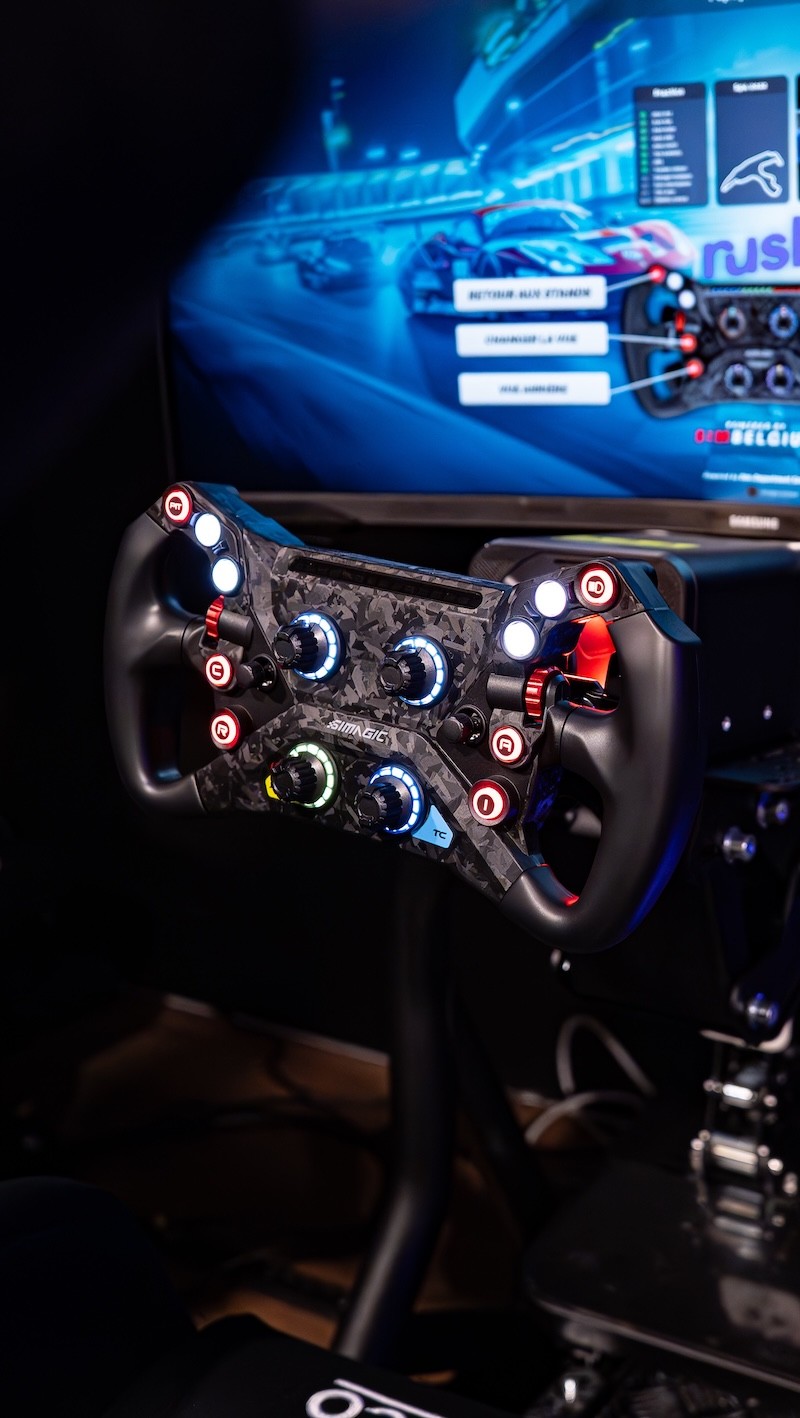 Simagic RUSH Experience Steering Wheel - Racing Simulator Rentals - Luxembourg, Belgium, France