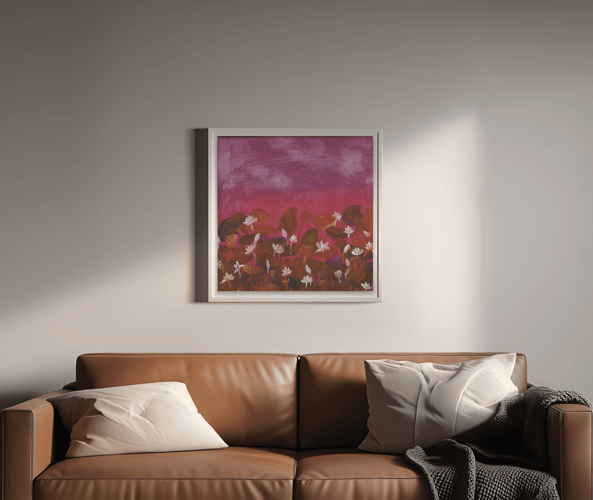 premium art poster and canvas prints, with originals available, from QART , of the artwork " Lily Sunset "
