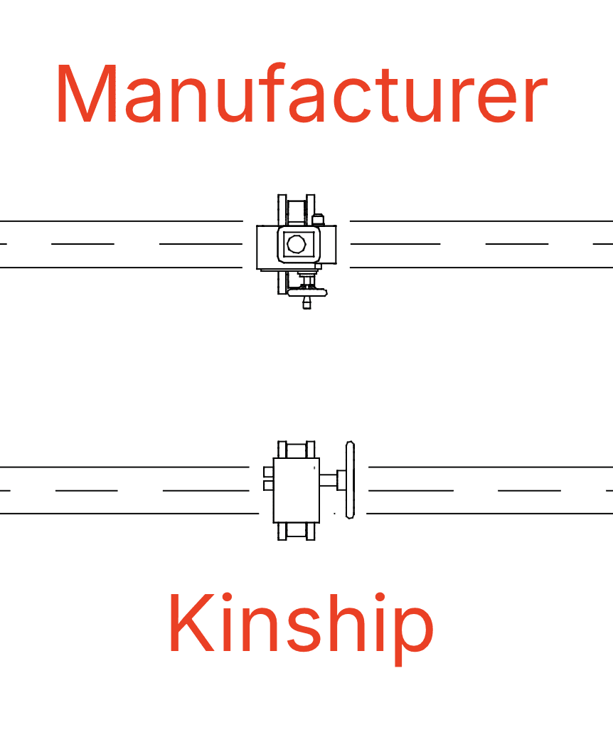 Over-detailed manufacturer drawing vs Kinship drawing.