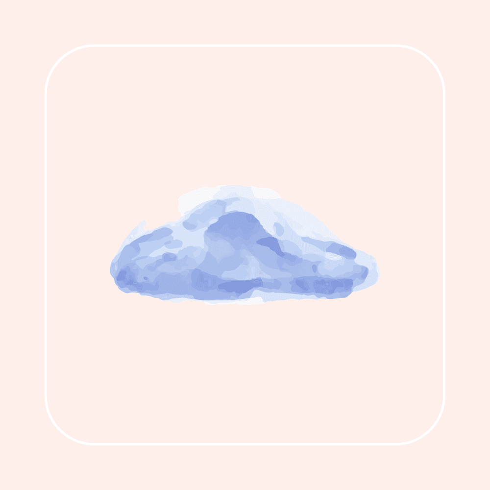 Icono estilo dibujo watercolor de una nube